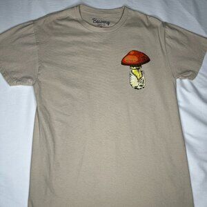 Bowery Supply Co Mushroom Graphic Tee Nature Botanical Shirt